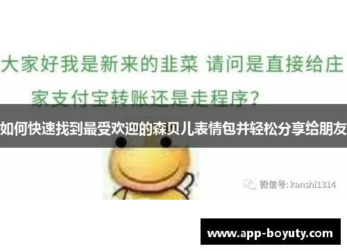 如何快速找到最受欢迎的森贝儿表情包并轻松分享给朋友